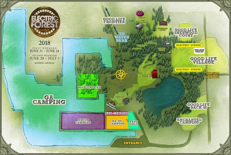 Electric Forest Map