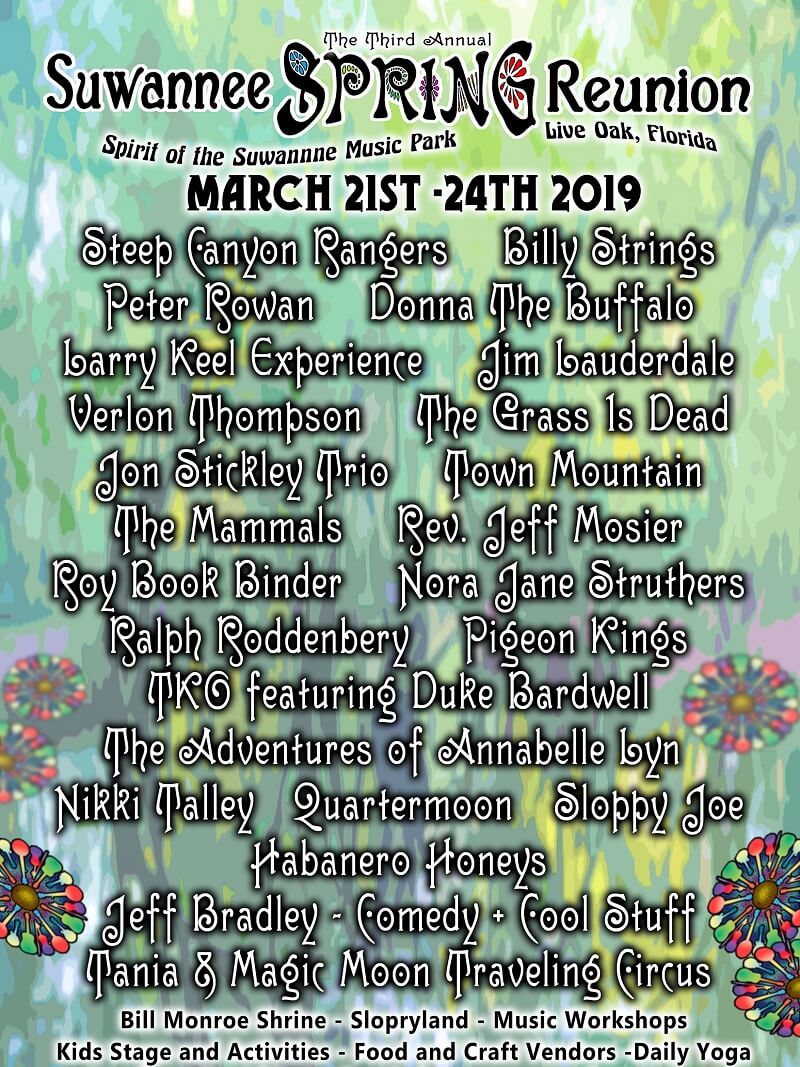 Suwannee Spring Reunion Lineup