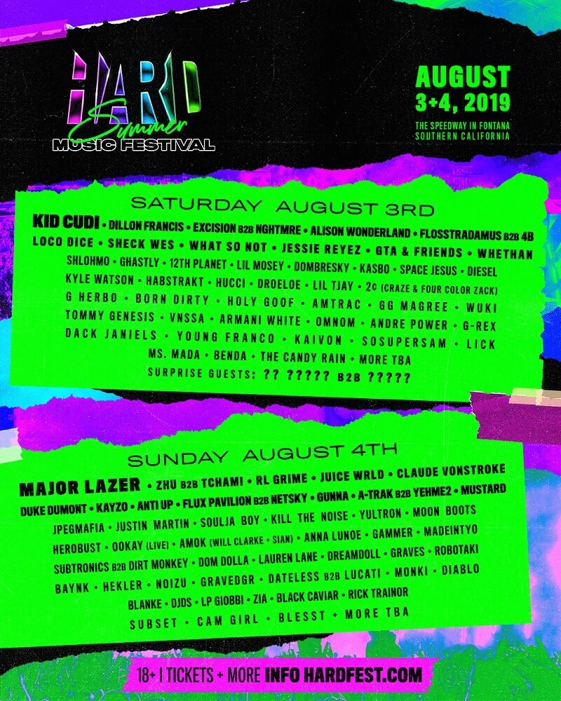 Hard Summer Music Festival Lineup