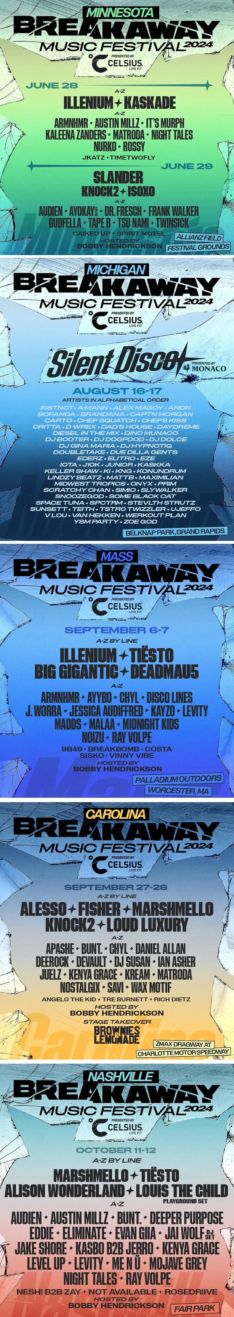 Breakaway Music Festival Lineup 2024