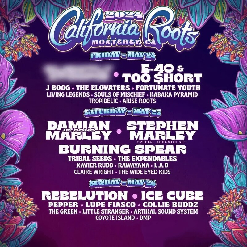 California Roots Music and Arts Festival 2024 Lineup