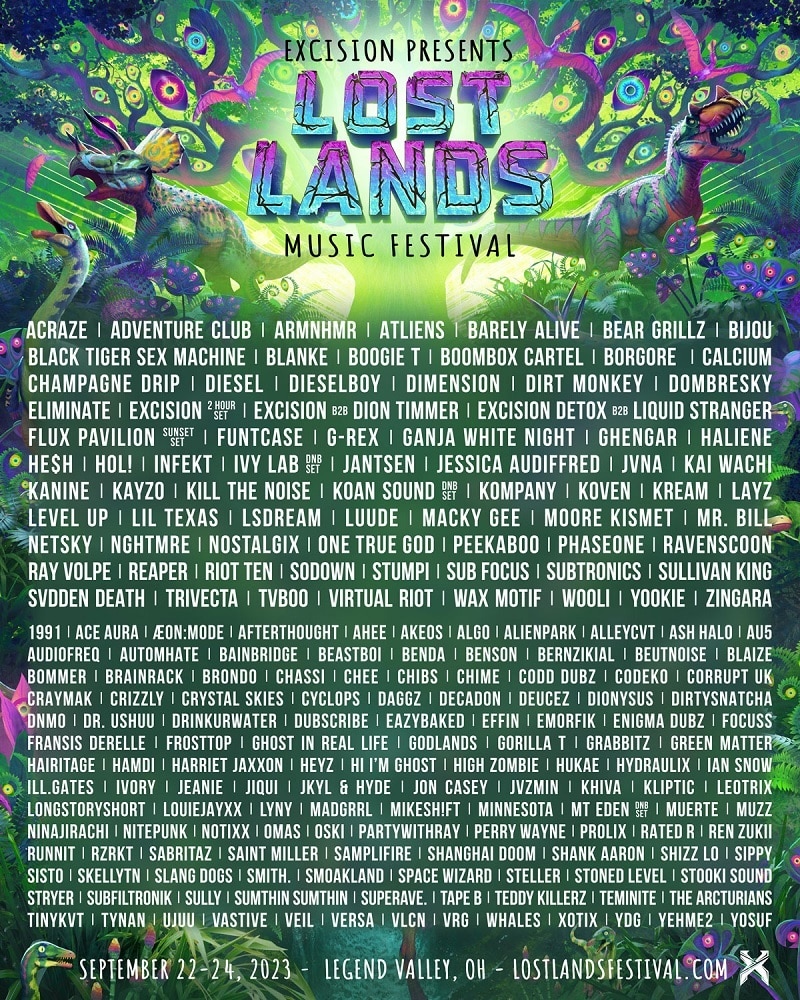 Lost Lands Music Festival Lineup 2023