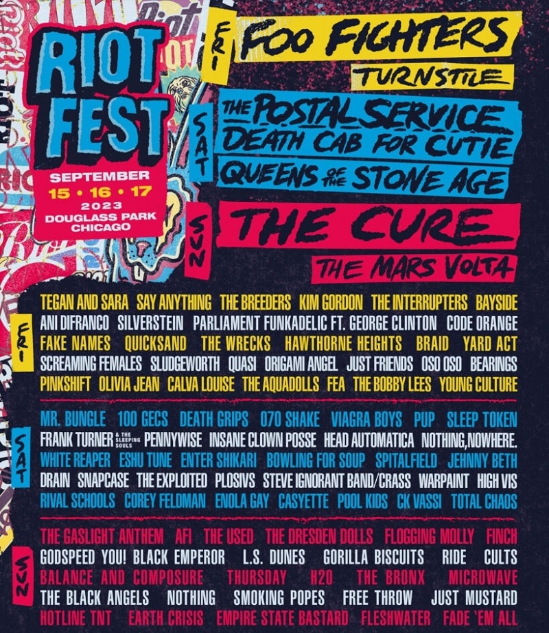 Riot Fest Lineup 2023