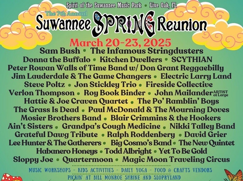 Suwannee Spring Reunion Lineup 2025