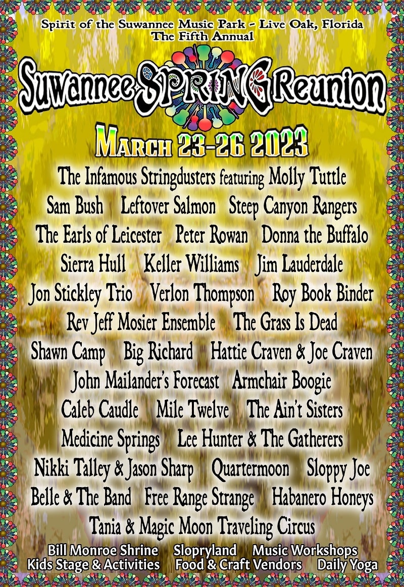 Suwannee Spring Reunion Lineup 2023