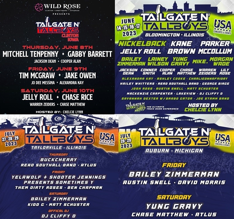 Tailgate N Tallboys Music Festival Lineup 2022