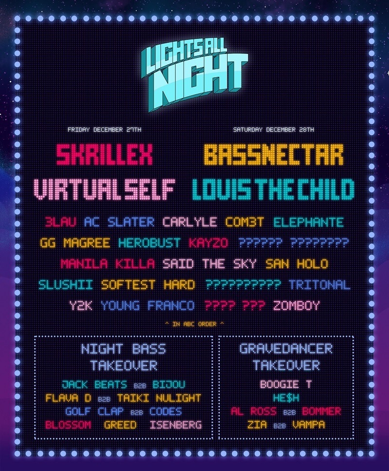 Lights All Night Lineup
