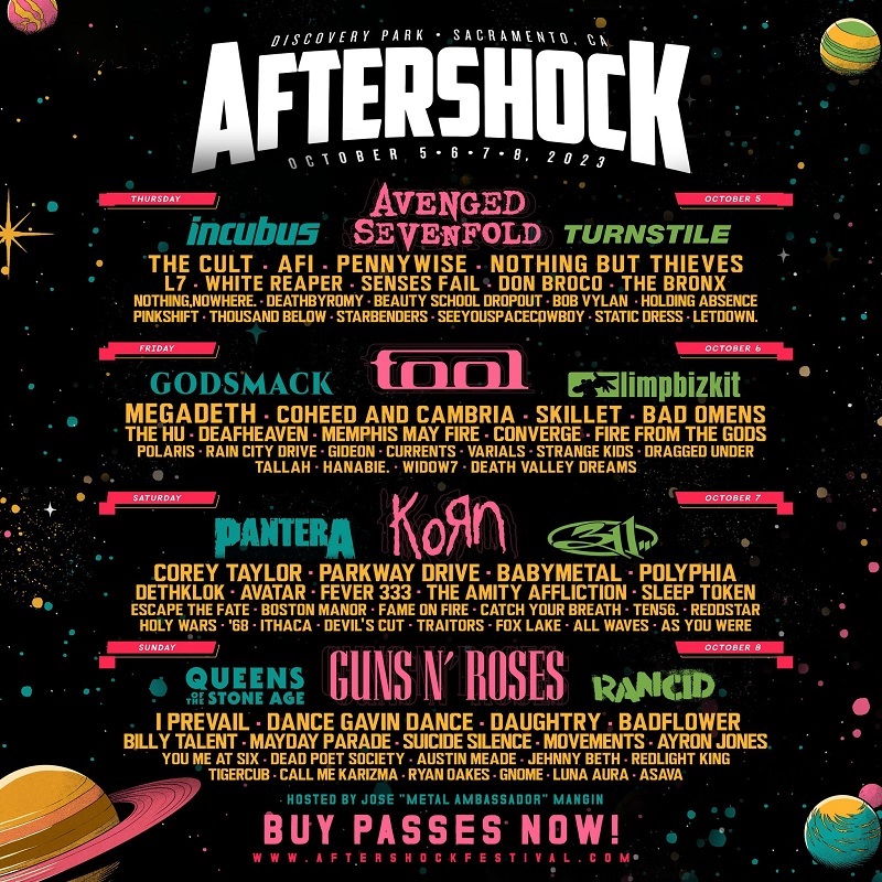 Aftershock Festival Lineup 2023