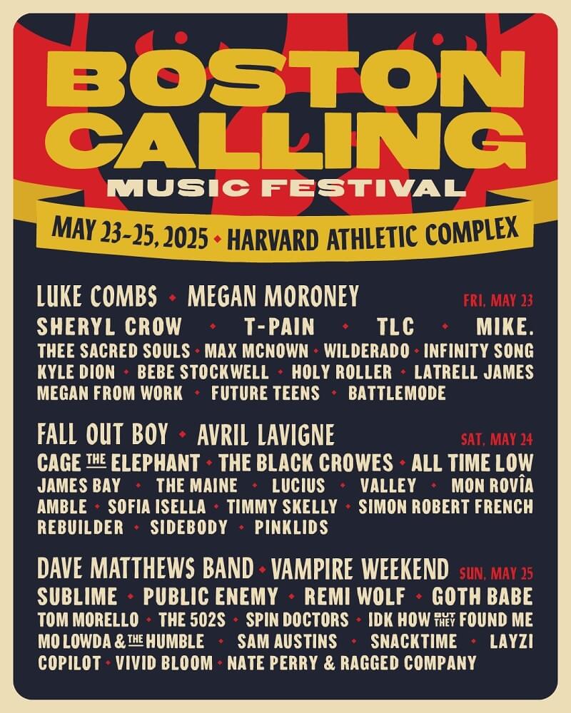 Boston Calling Festival Lineup 2025