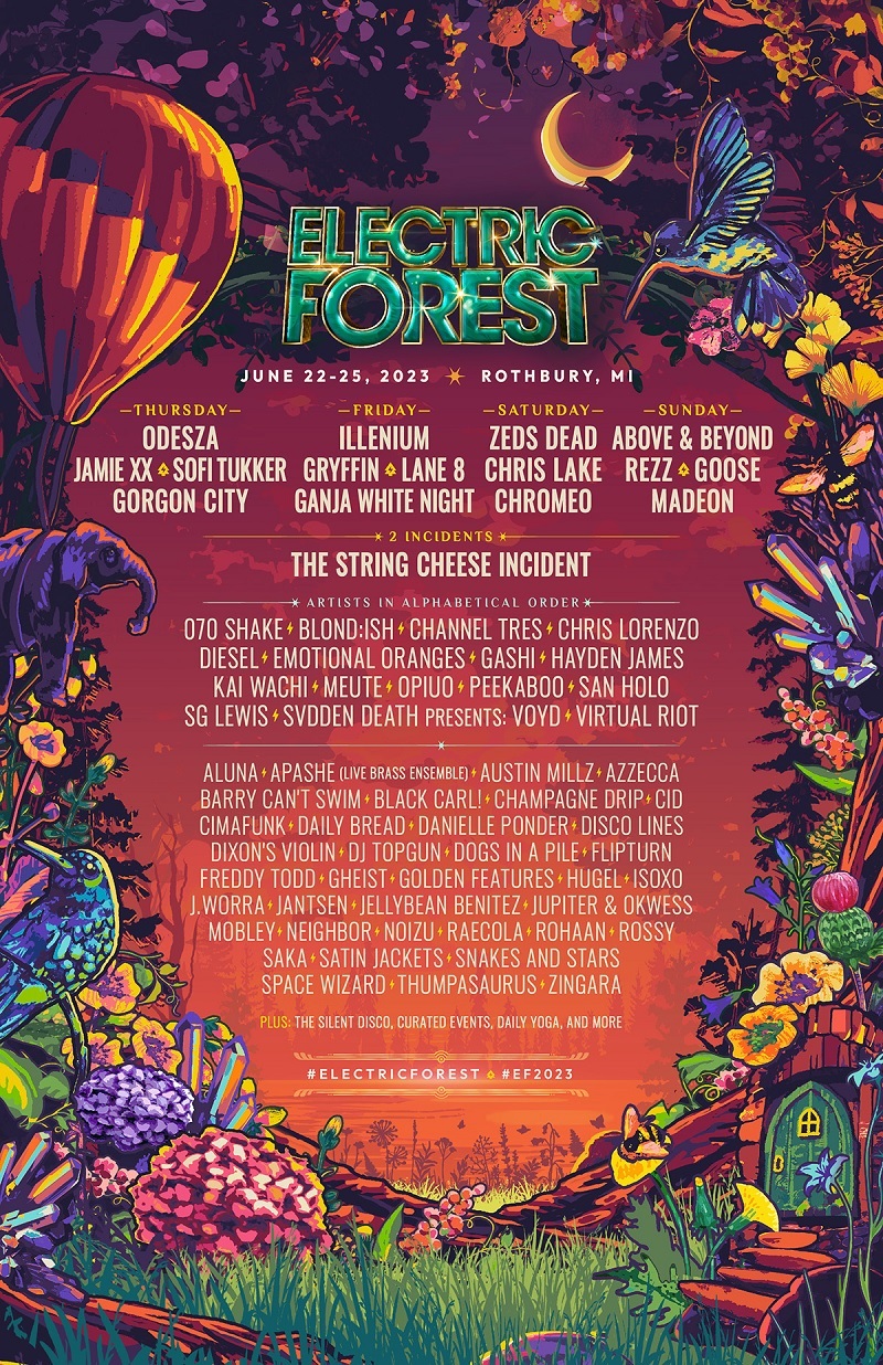 Electric Forest Festival Lineup 2022
