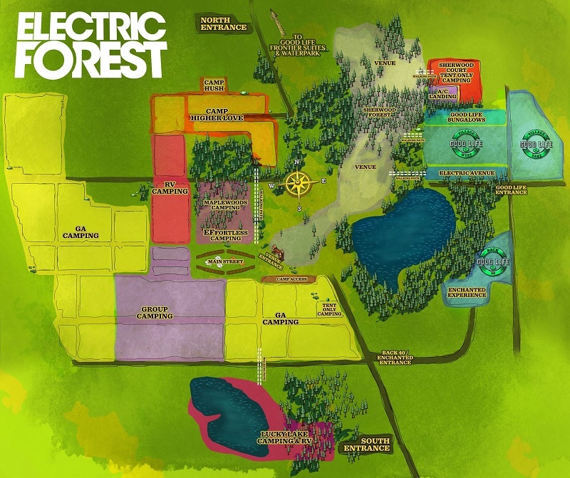Electric Forest Festival Map 2022