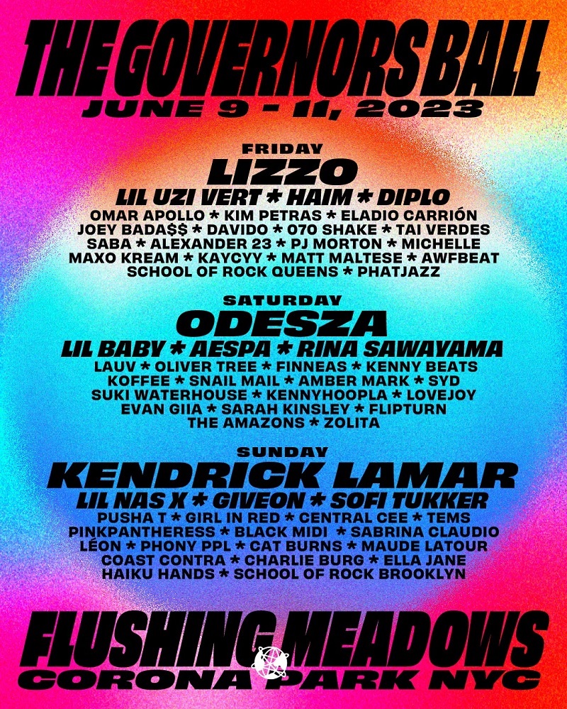 Governors Ball Festival Lineup 2023