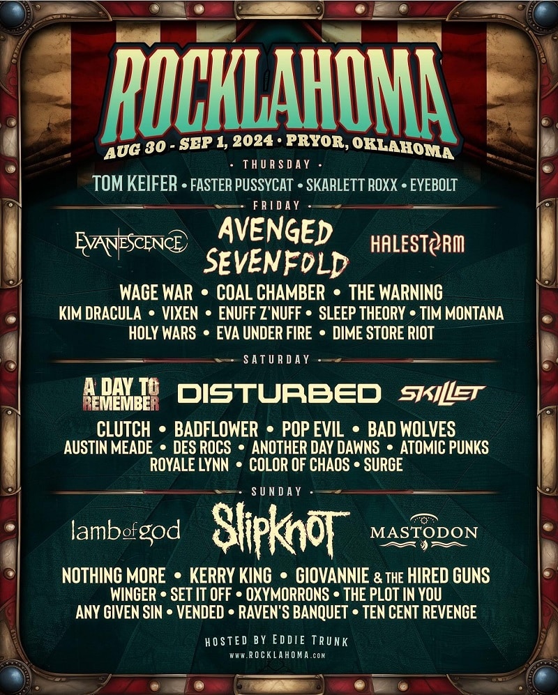 Rocklahoma Festival Lineup 2024