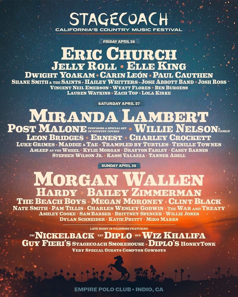 Stagecoach Festival Lineup 2024