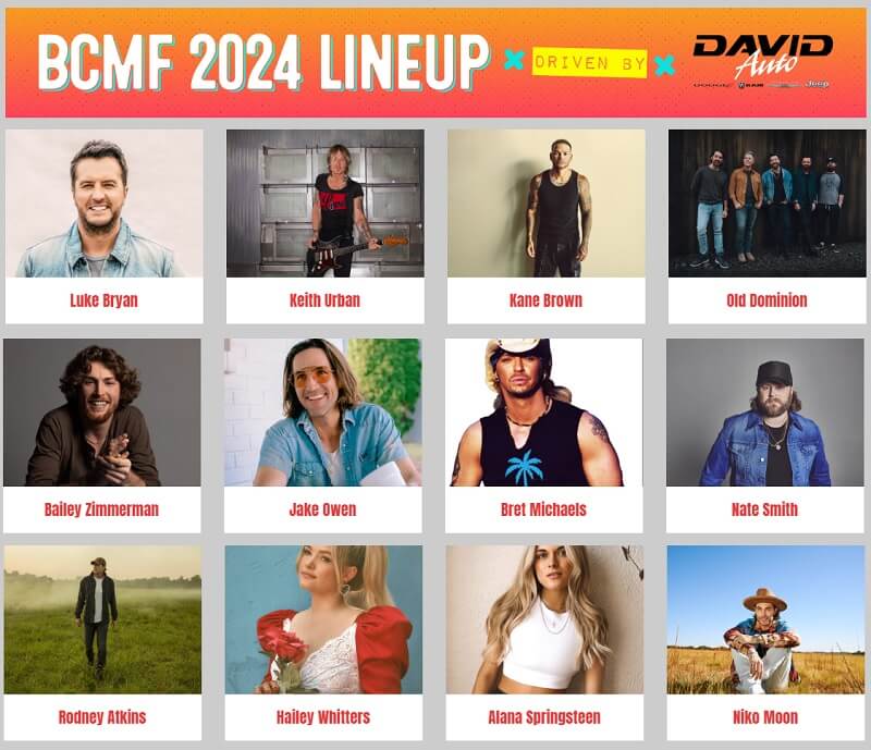 Barefoot Country Music Fest 2024 Lineup