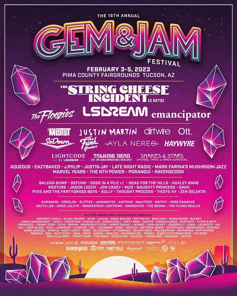 Gem and Jam Festival Lineup 2023