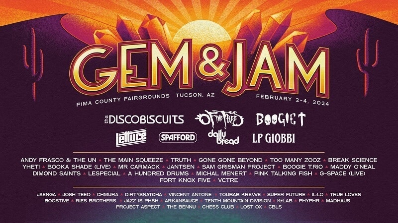 Gem and Jam Festival Lineup 2024