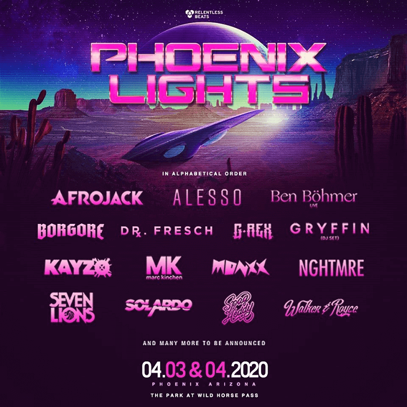 Phoenix Lights Festival 2020 Lineup