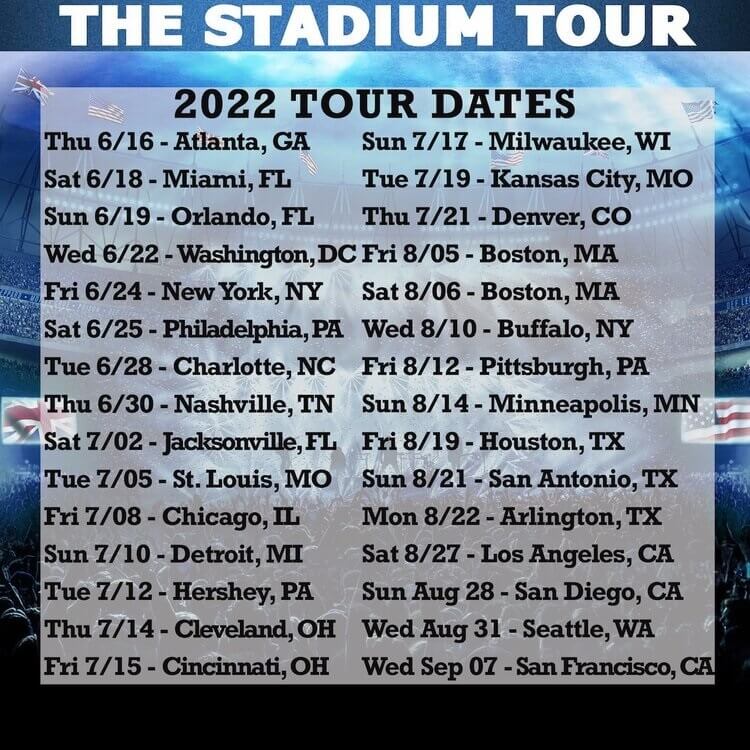 The Stadium Tour 2022 Scheduled 