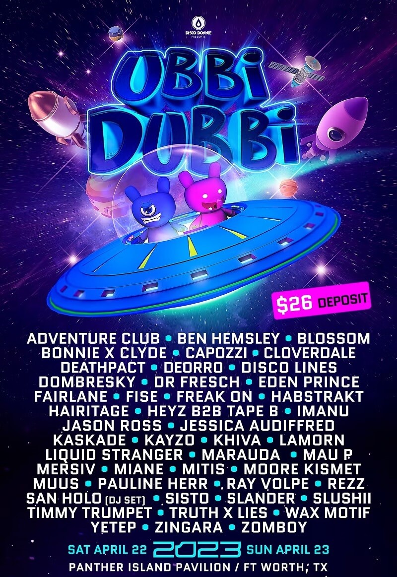 Ubbi Dubbi Festival Lineup 2023