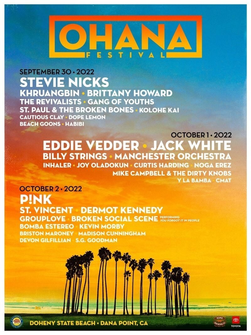 Ohana Music Festival Lineup 2022