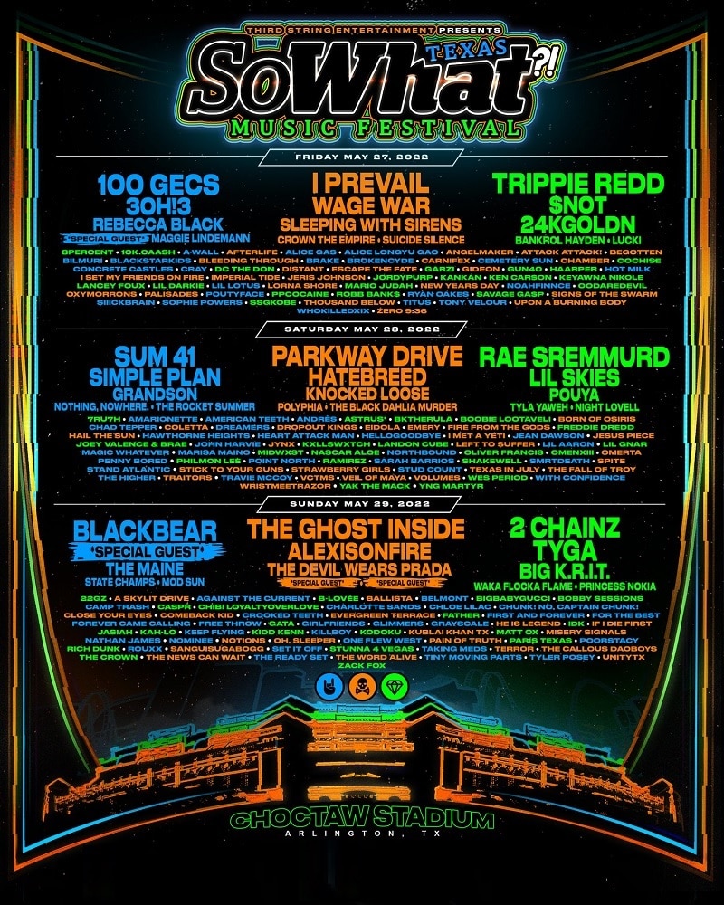 So What Music Festival Lineup 2022