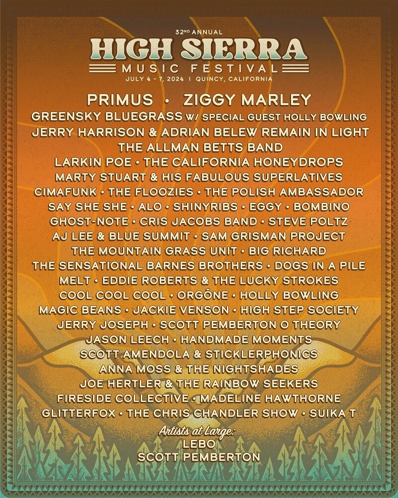 High Sierra Music Festival Lineup 2024