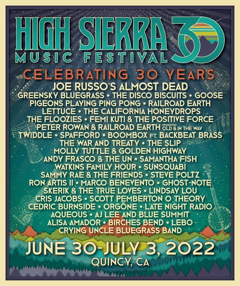 High Sierra Music Festival Lineup 2022
