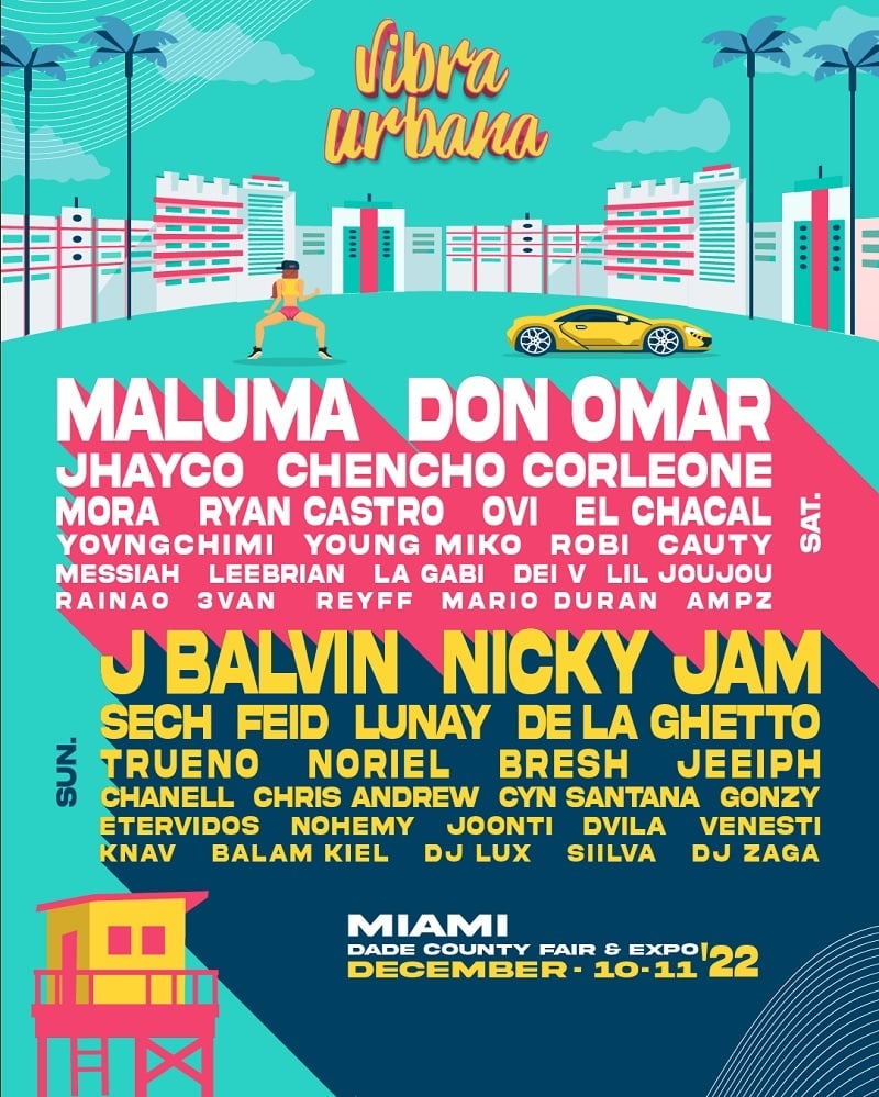 Vibra Urbana Music Festival Lineup 2022