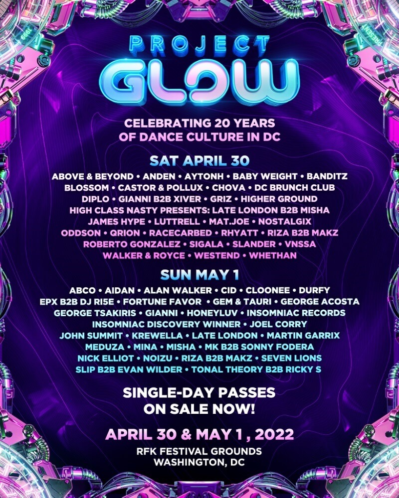 Project GLOW Lineup 2022