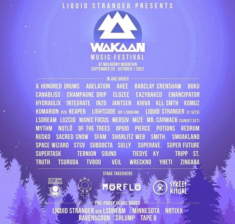 Wakaan Music Festival Lineup 2022