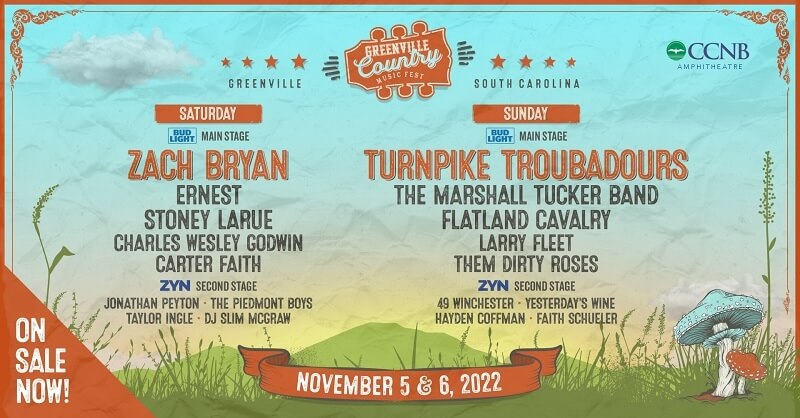Greenville Country Music Fest Lineup 2022