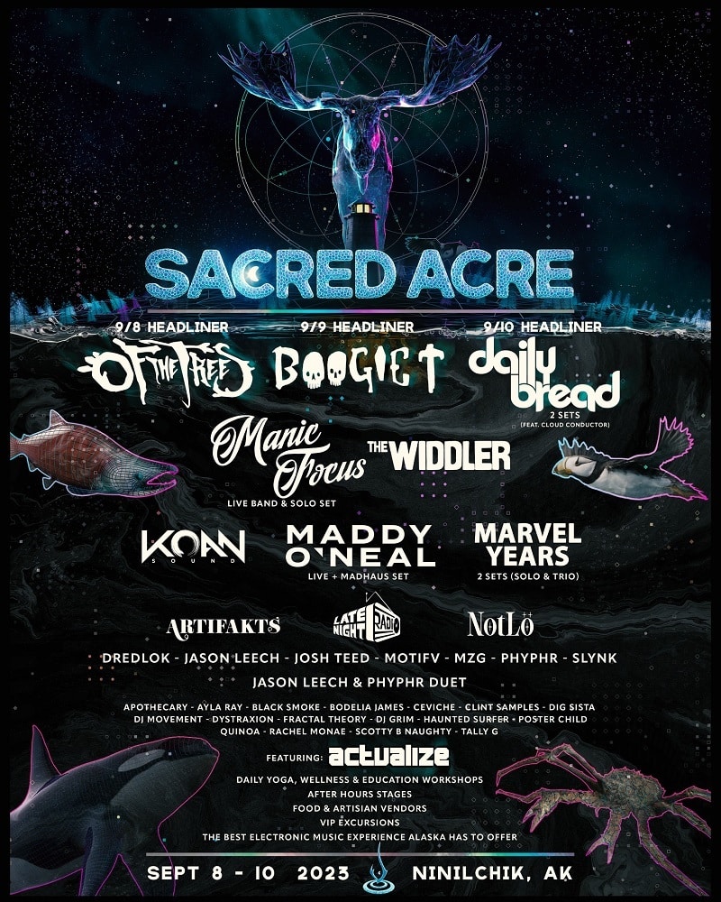 Sacred Acre Festival Lineup 2023