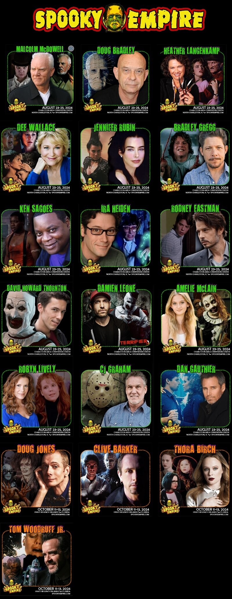 Spooky Empire 2024 Lineup 2024