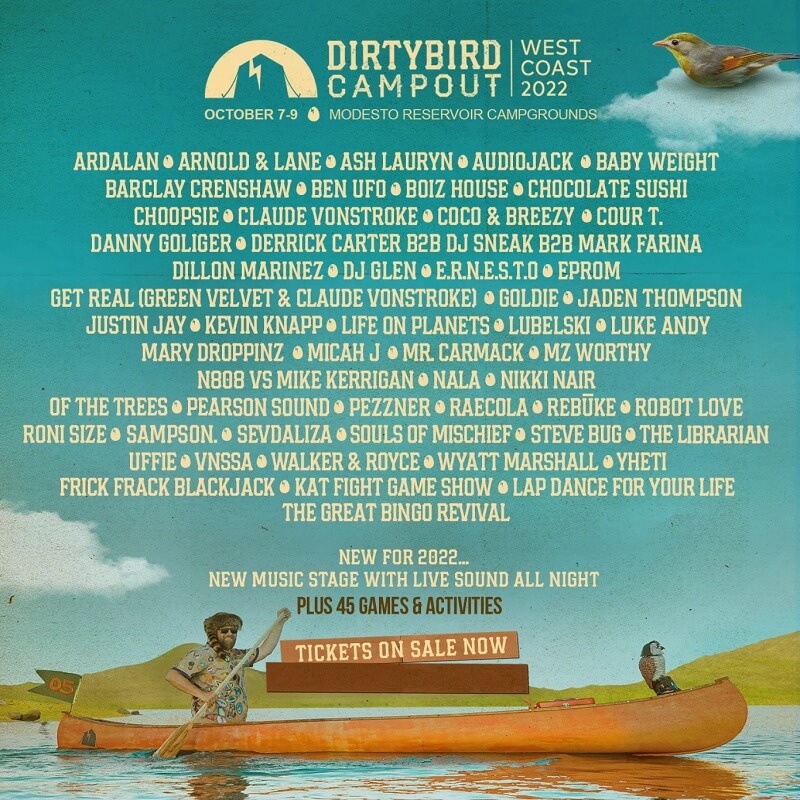 Dirtybird Campout Lineup 2022