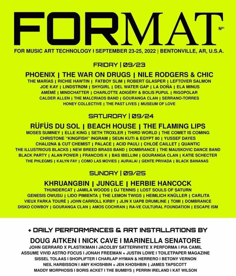 Format Festival Lineup 2022