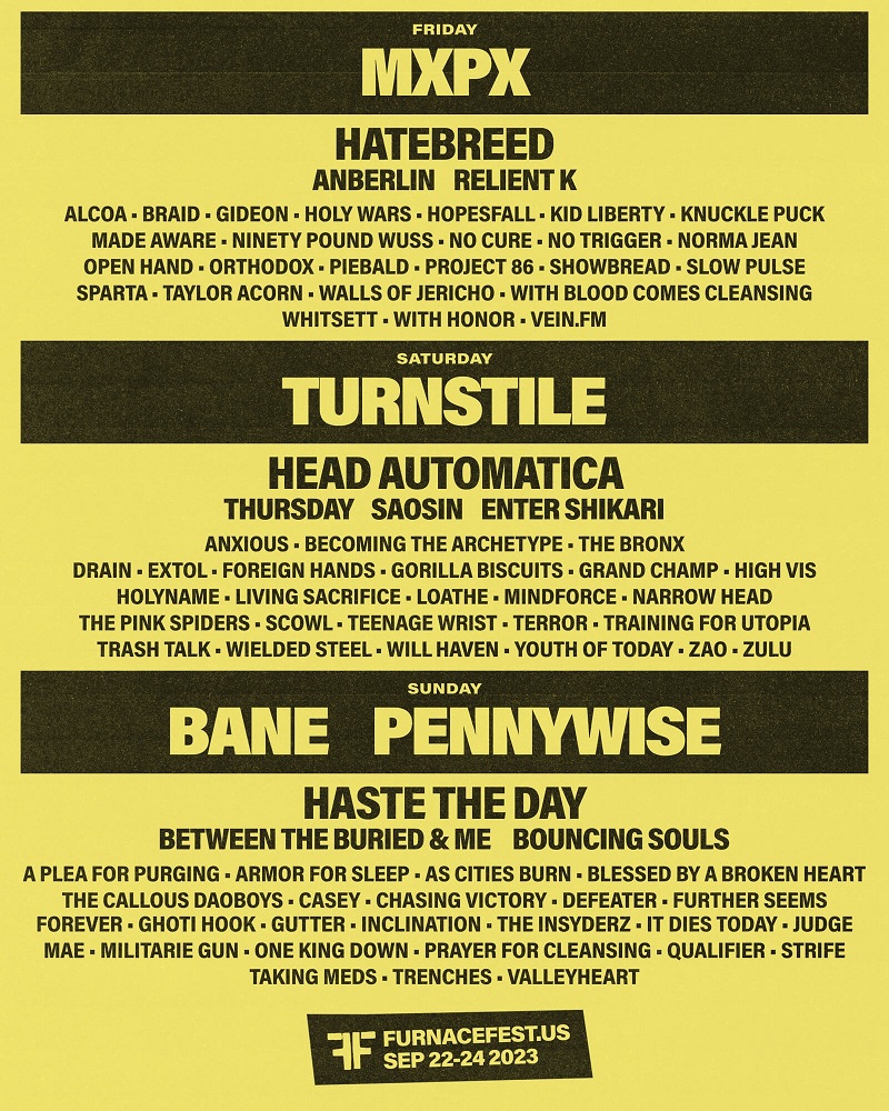 Furnace Fest 2025 Lineup