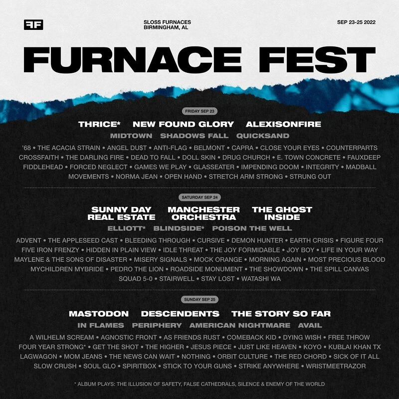 Furnace Fest Lineup 2022