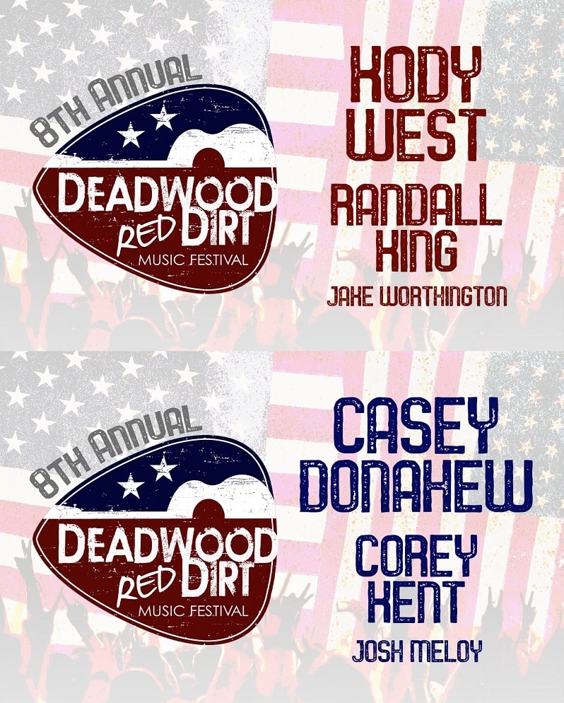 Deadwood Red Dirt Festival Lineup 2023