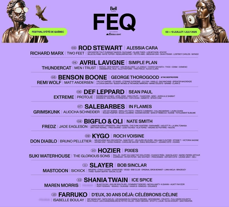 Festival D'ete De Quebec 2025 Lineup