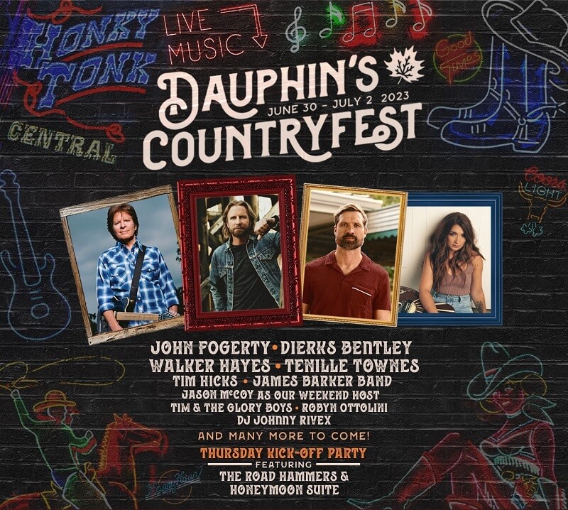 Dauphin's Countryfest Lineup 2023