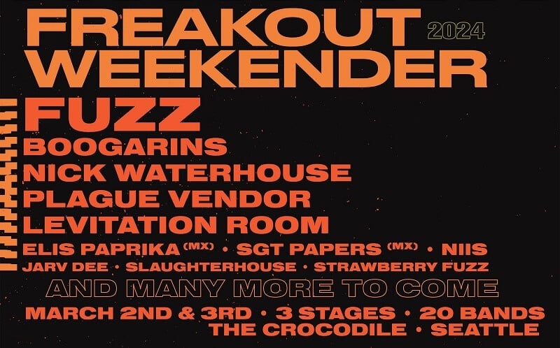 Freakout Weekender Lineup 2024