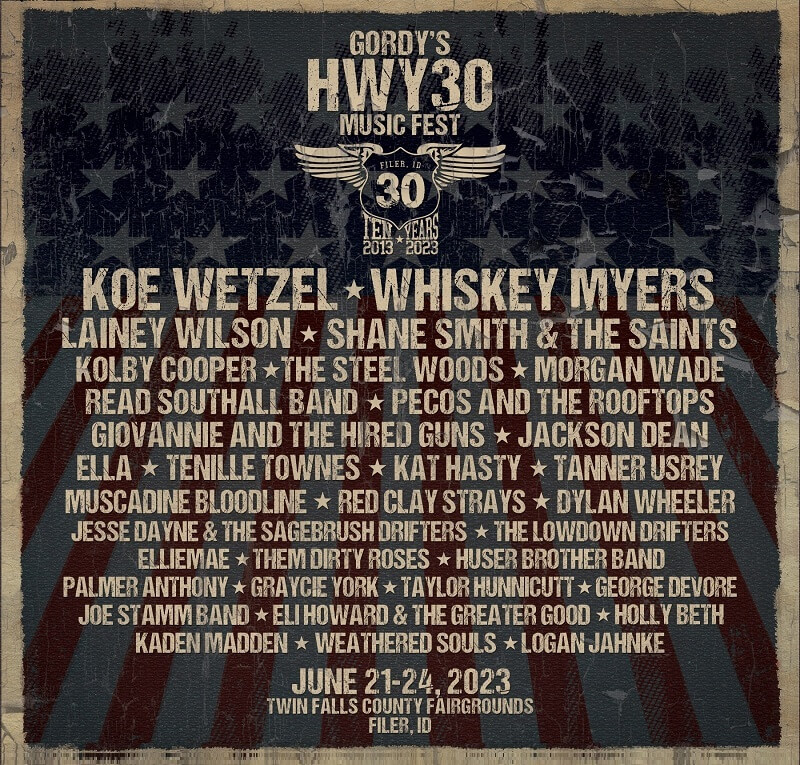 Hwy 30 Music Fest Lineup 2023