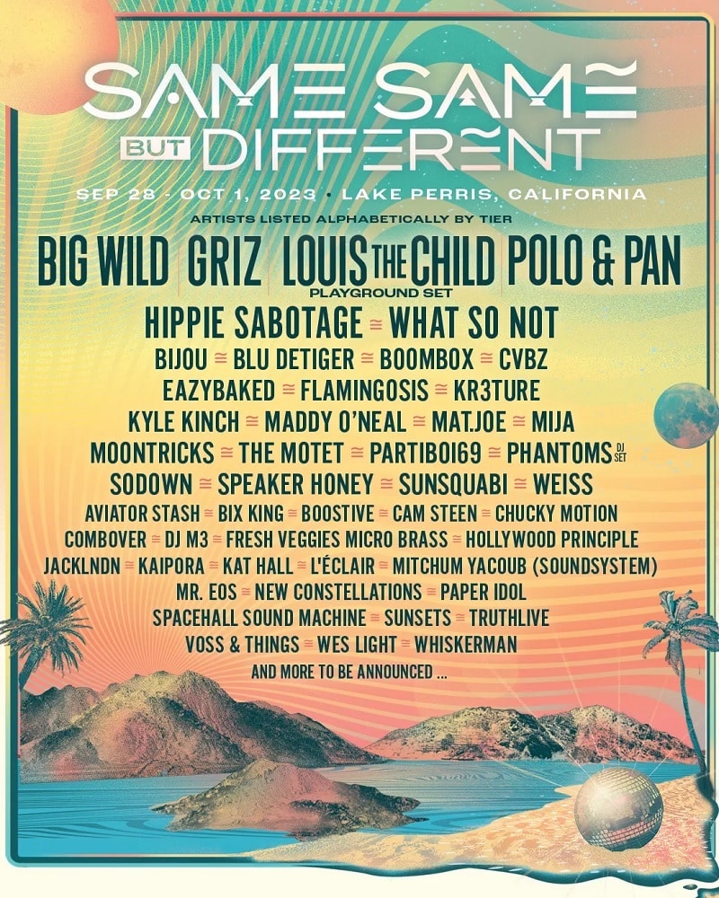Same Same But Different Music Festival Lineup 2023