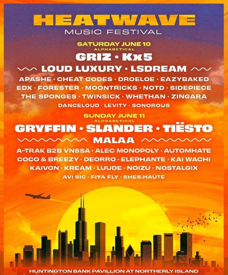 Heatwave Music Festival Lineup 2023