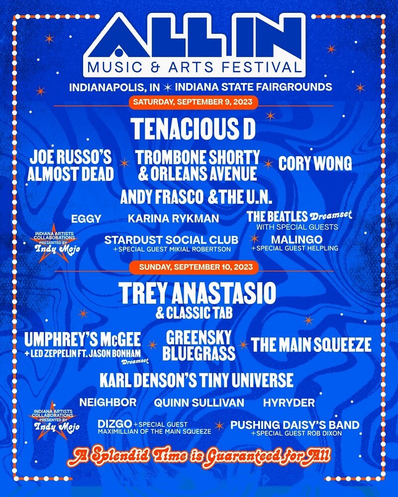 All In Music & Arts Festival Lineup 2023