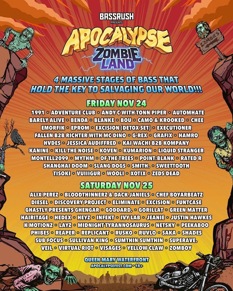 Apocalypse Zombie Land Lineup 2023