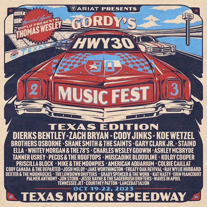 Gordy's Hwy30 Music Fest Lineup 2023