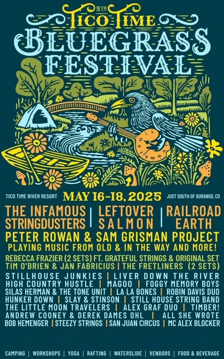 Tico Time Bluegrass Festival Lineup 2025