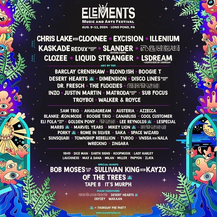 Elements Music and Arts Festival Lineup 2024